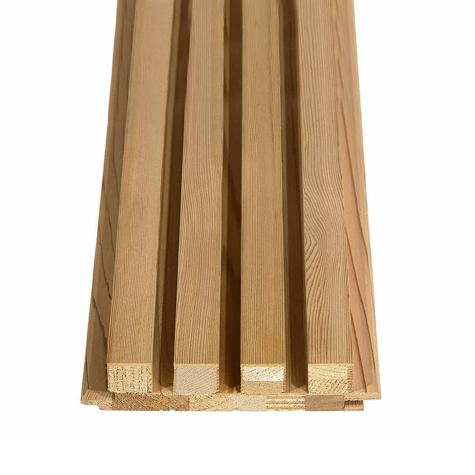 1×6 Cedar 4-Stripe Sauna Wall Panels – Finger-Jointed