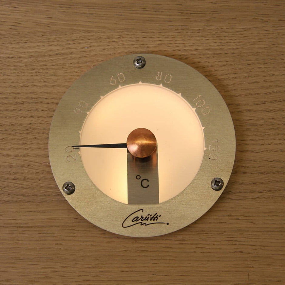 Cariitti Illuminated Sauna Thermometer – Stainless Steel