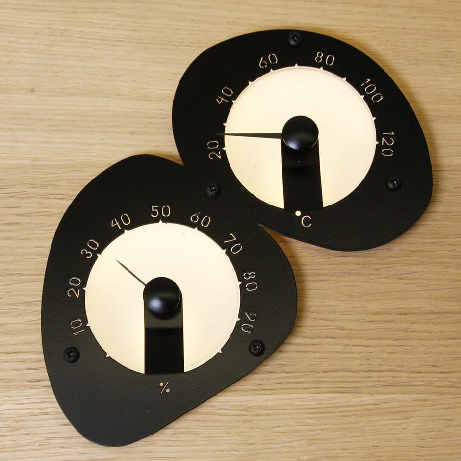 Cariitti Illuminated Sauna Thermometer-Hygrometer – Black