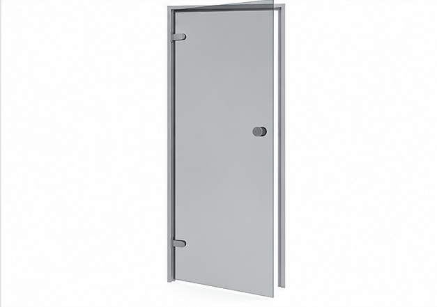 Aluminum Frame Steam Room Door, Grey Glass, 685x1895mm (27″ x 74 5/8″)