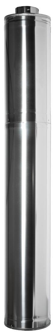 Chimney & Assembly Kit, Barrel, Flat Roof, Stainless