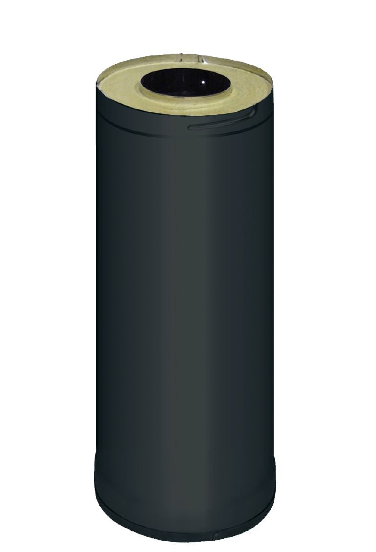 Sauna Wood Stove Chimney Extension, 500mm, Black Steel