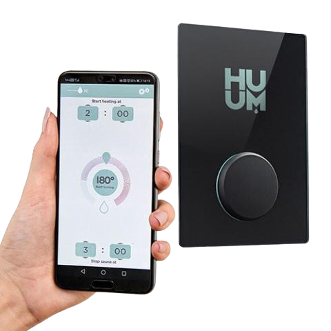HUUM UKU Glass Sauna Heater Control with Wi-Fi, Digital On/Off, Time,Temp, Glass