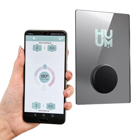 HUUM UKU Mirror Sauna Heater Control with Wi-Fi, Digital On/Off, Time,Temp, Mirror