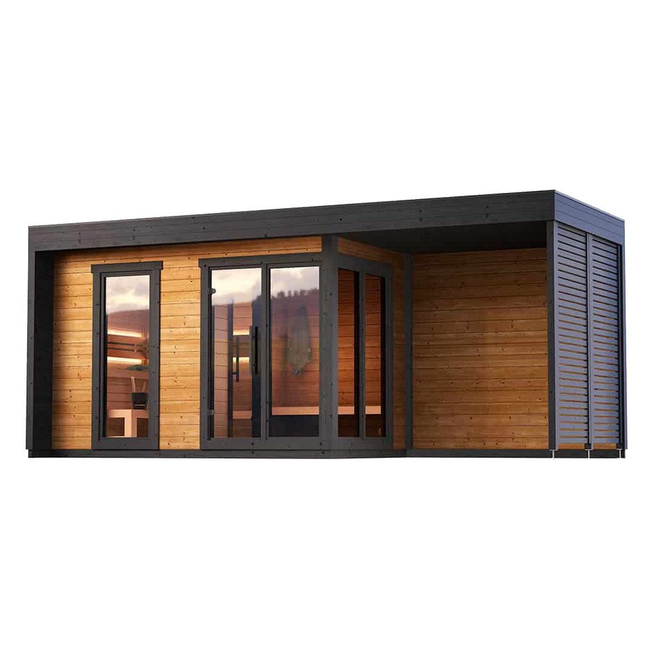 Patio L Plus Outdoor Prefabricated Sauna Cabin Kit