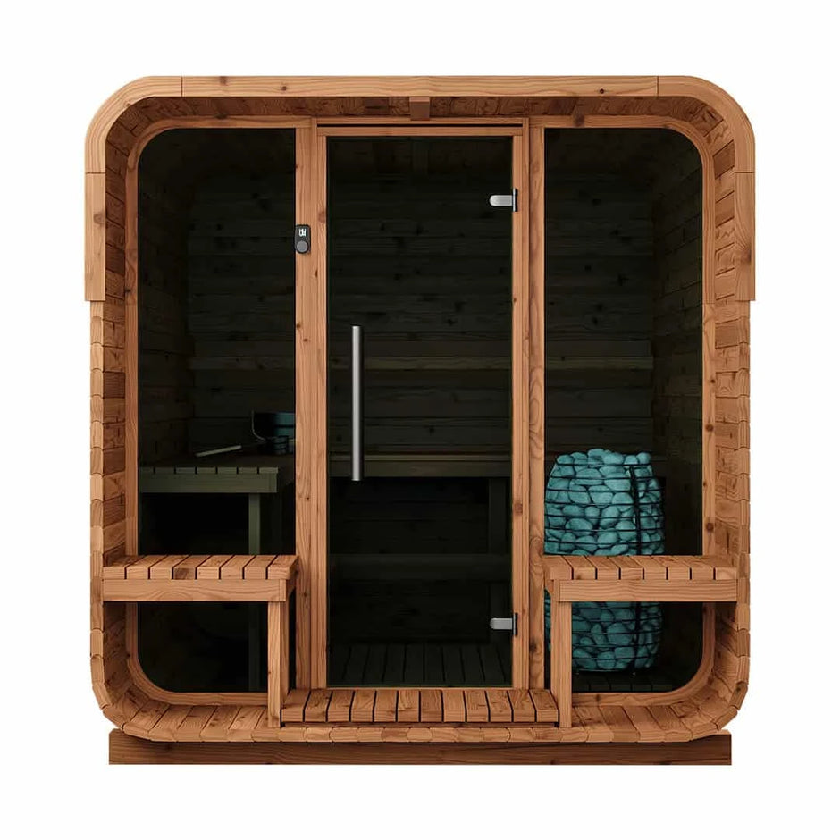 Thermory Square Sauna Kit #42 with Porch